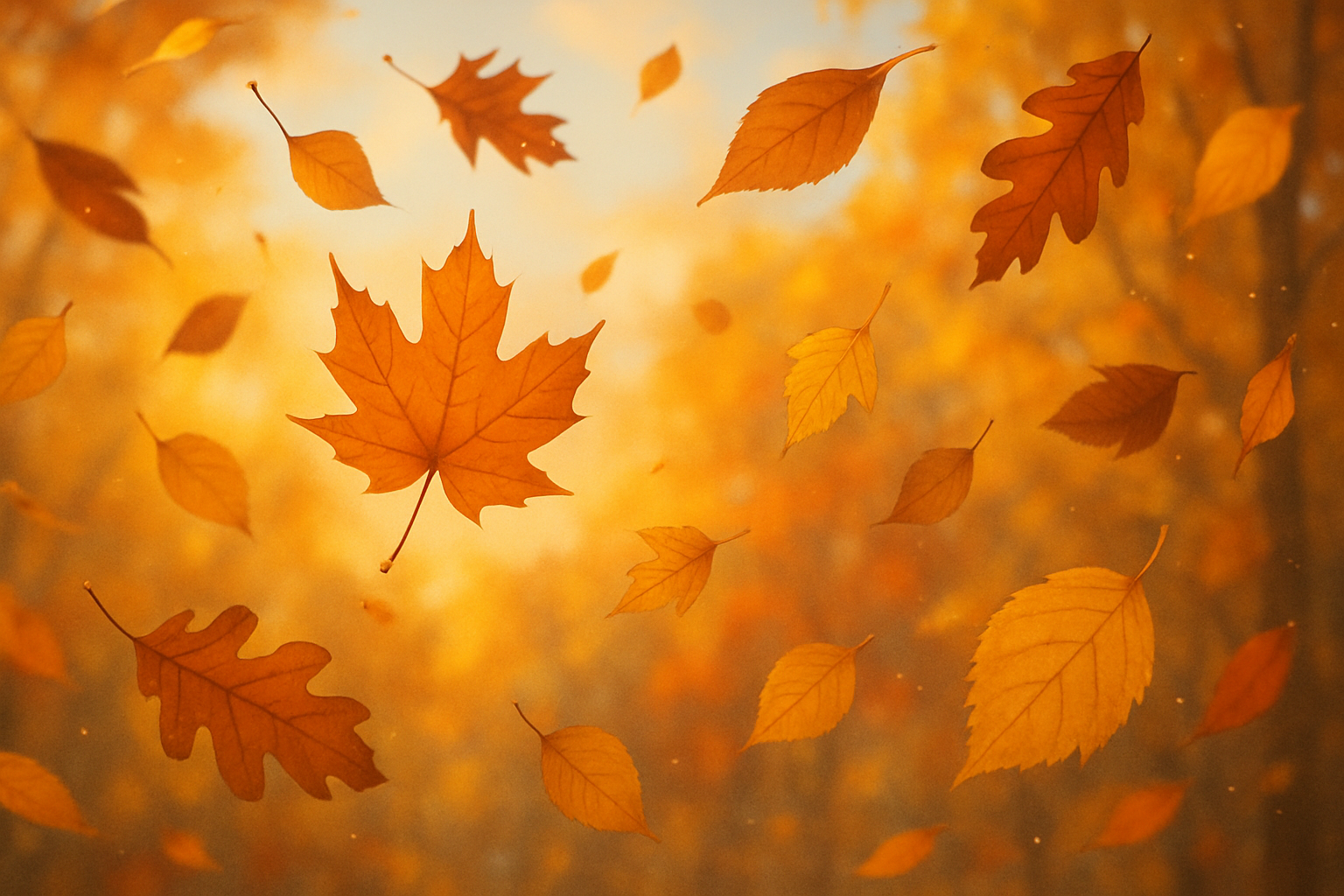 animated fall with leaves background